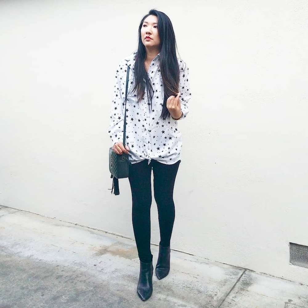 Star Print Button Up - image 1